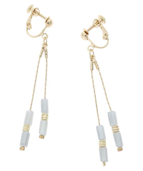 earth music&ecology（アースミュージックアンドエコロジー）の「チェーンスクエアビーズイヤリング（イヤリング・レディース・ブルー/オレンジ・FREE）」の19枚目の写真