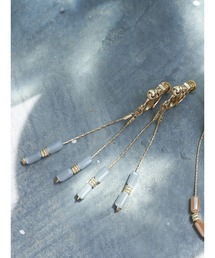 earth music&ecology | チェーンスクエアビーズイヤリング(イヤリング)