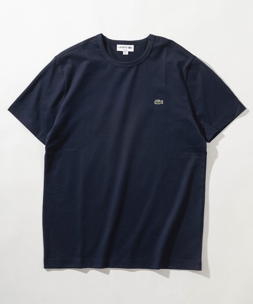 LACOSTE（ラコステ）の「【LACOSTE/ラコステ】クロコエンブレム クルーネックワンポイントTシャツ/ブランドロゴワッペンT（Tシャツ/カットソー・レディース・ネイビー/グレー/ホワイト・M/L）」の3枚目の写真