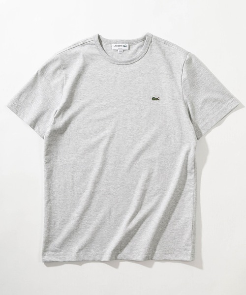 LACOSTE（ラコステ）の「【LACOSTE/ラコステ】クロコエンブレム クルーネックワンポイントTシャツ/ブランドロゴワッペンT（Tシャツ/カットソー・レディース・ネイビー/グレー/ホワイト・M/L）」の2枚目の写真