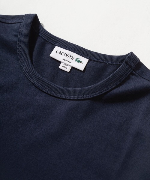 LACOSTE（ラコステ）の「【LACOSTE/ラコステ】クロコエンブレム クルーネックワンポイントTシャツ/ブランドロゴワッペンT（Tシャツ/カットソー・レディース・ネイビー/グレー/ホワイト・M/L）」の8枚目の写真