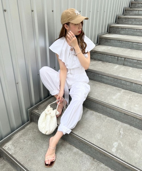 Heather（ヘザー）の「Ladyカーゴパンツ  298359（カーゴパンツ・レディース・ブラック/オフホワイト/ピンク・FREE）」の4枚目の写真