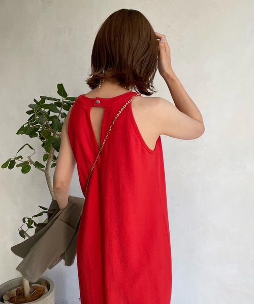 DouDou（ドゥドゥ）の「【新色追加】アメスリワンピース（ワンピース・レディース・チャコールグレー/レッド/ブラウン/ブラック・FREE）」の19枚目の写真