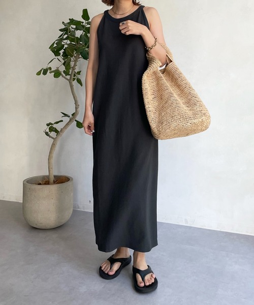 DouDou（ドゥドゥ）の「【新色追加】アメスリワンピース（ワンピース・レディース・チャコールグレー/レッド/ブラウン/ブラック・FREE）」の12枚目の写真