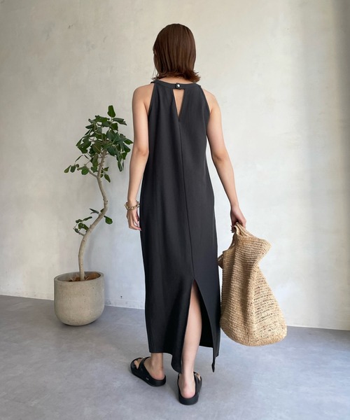 DouDou（ドゥドゥ）の「【新色追加】アメスリワンピース（ワンピース・レディース・チャコールグレー/レッド/ブラウン/ブラック・FREE）」の6枚目の写真