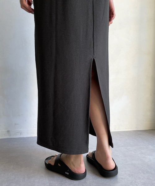 DouDou（ドゥドゥ）の「【新色追加】アメスリワンピース（ワンピース・レディース・チャコールグレー/レッド/ブラウン/ブラック・FREE）」の14枚目の写真