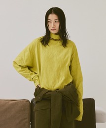 soerte（ソエルテ）の「Jacquard turtle neck T / ジャガードタートルネックカットソー（Tシャツ/カットソー）」