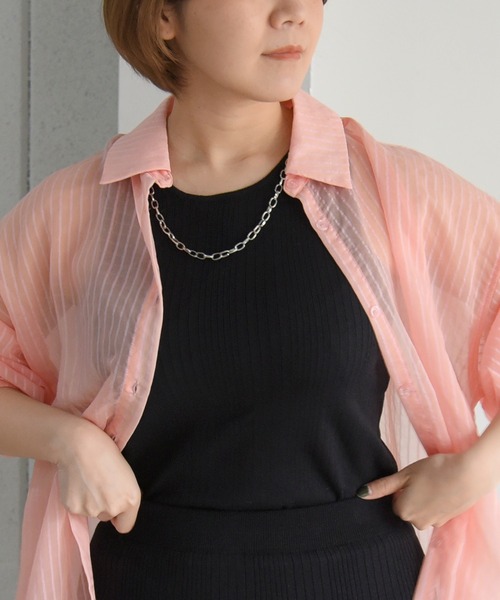 sango(sango)の「バックオープンストリングタンクトップ(タンクトップ・レディース・ブラック/パープル/オフホワイト・FREE)」の2枚目の写真