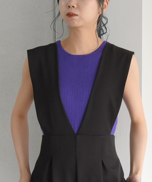 sango(sango)の「バックオープンストリングタンクトップ(タンクトップ・レディース・ブラック/パープル/オフホワイト・FREE)」の20枚目の写真