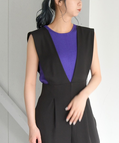 sango(sango)の「バックオープンストリングタンクトップ(タンクトップ・レディース・ブラック/パープル/オフホワイト・FREE)」の21枚目の写真