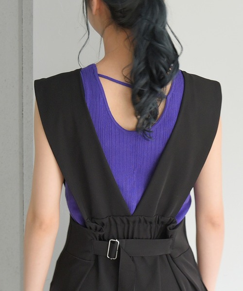 sango(sango)の「バックオープンストリングタンクトップ(タンクトップ・レディース・ブラック/パープル/オフホワイト・FREE)」の22枚目の写真