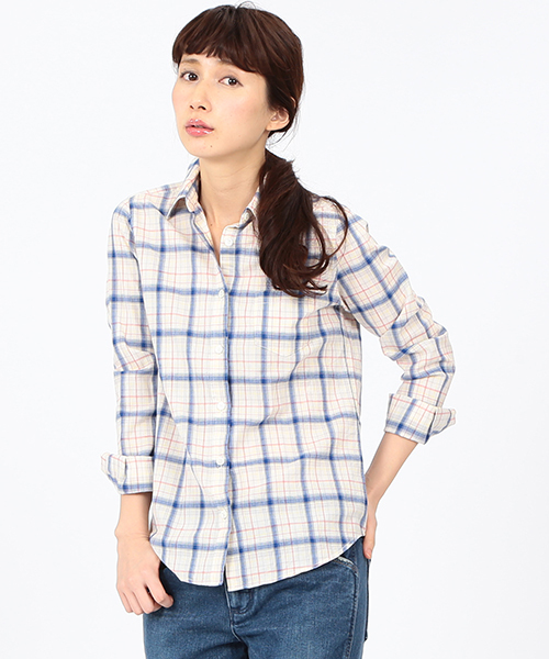 BEAMS LIGHTS Women's（ビームスライツ ウィメンズ）の「VIRI-DARI deserta / 別注 チェックシャツ（シャツ/ブラウス・レディース・その他3/その他1/その他2/ホワイト・36/38）」の3枚目の写真