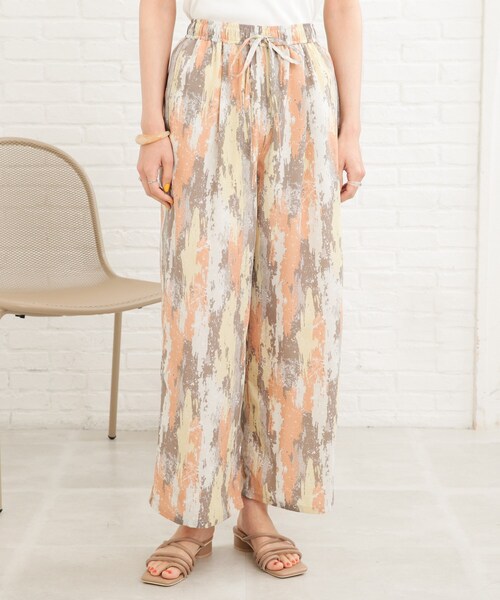 SHOO・LA・RUE(シューラルー)の「◆総柄ワイドイージーパンツ(その他パンツ・レディース・ブラック系/レンガ/ネイビー系・00)」の8枚目の写真