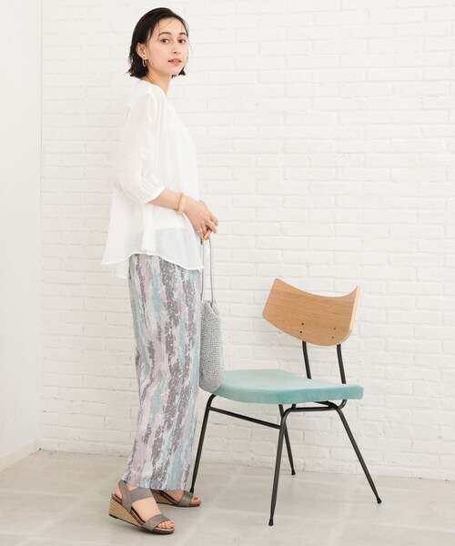 SHOO・LA・RUE(シューラルー)の「◆総柄ワイドイージーパンツ(その他パンツ・レディース・ブラック系/レンガ/ネイビー系・00)」の13枚目の写真