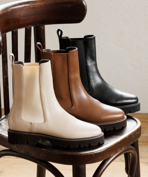 HIMIKO（ヒミコ）の「【Made in Japan】】【撥水】サイドゴアトラックソールブーツ/621406（ブーツ・レディース・ブラウン/アイボリー/ブラック/グレー・23.0cm/23.5cm/24.0cm/22.0cm/24.5cm/25.0cm/22.5cm/25.5cm/26.0cm/21.5cm/26.5cm）」の9枚目の写真