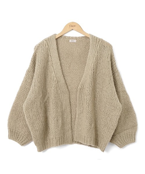 flower（フラワー）の「モヘアタッチニットカーディガン2（カーディガン/ボレロ・レディース・カーキ/アイボリー・FREE）」の5枚目の写真