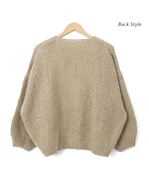 flower（フラワー）の「モヘアタッチニットカーディガン2（カーディガン/ボレロ・レディース・カーキ/アイボリー・FREE）」の6枚目の写真