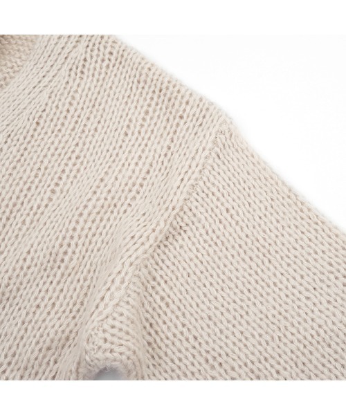 flower（フラワー）の「モヘアタッチニットカーディガン2（カーディガン/ボレロ・レディース・カーキ/アイボリー・FREE）」の8枚目の写真
