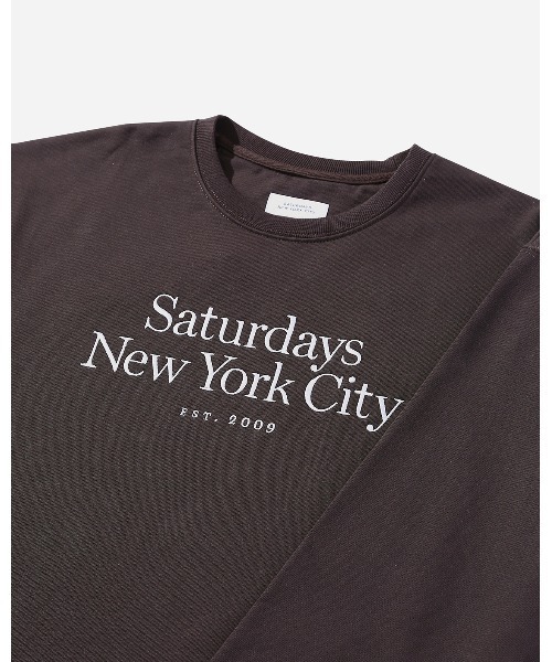 Saturdays NYC(サタデーズ ニューヨークシティ )の「Bowery Miller Standard Crew(Tシャツ/カットソー・メンズ・ダークブラウン/ブラック/ブルー・L/M/S/XL/X-SMALL)」の5枚目の写真