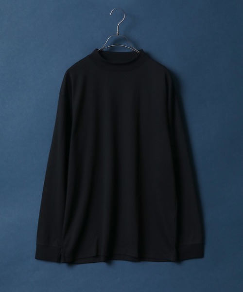 ANPAS（アンパス）の「Ponte Fabric Mockneck Shirt/エコポンチ モックネックシャツ ハイネックシャツ（Tシャツ/カットソー・メンズ・ホワイト/ライトグレー/ブラック・M/L）」の3枚目の写真