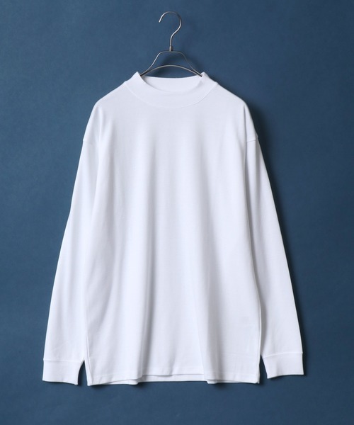 ANPAS（アンパス）の「Ponte Fabric Mockneck Shirt/エコポンチ モックネックシャツ ハイネックシャツ（Tシャツ/カットソー・メンズ・ホワイト/ライトグレー/ブラック・M/L）」の4枚目の写真