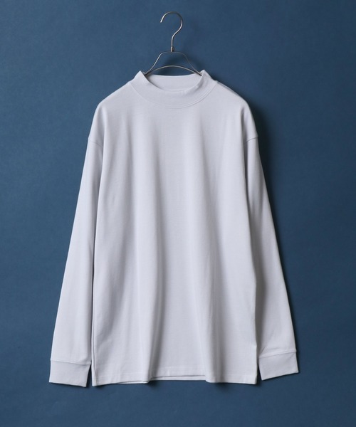 ANPAS（アンパス）の「Ponte Fabric Mockneck Shirt/エコポンチ モックネックシャツ ハイネックシャツ（Tシャツ/カットソー・メンズ・ホワイト/ライトグレー/ブラック・M/L）」の8枚目の写真