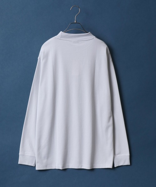 ANPAS（アンパス）の「Ponte Fabric Mockneck Shirt/エコポンチ モックネックシャツ ハイネックシャツ（Tシャツ/カットソー・メンズ・ホワイト/ライトグレー/ブラック・M/L）」の9枚目の写真
