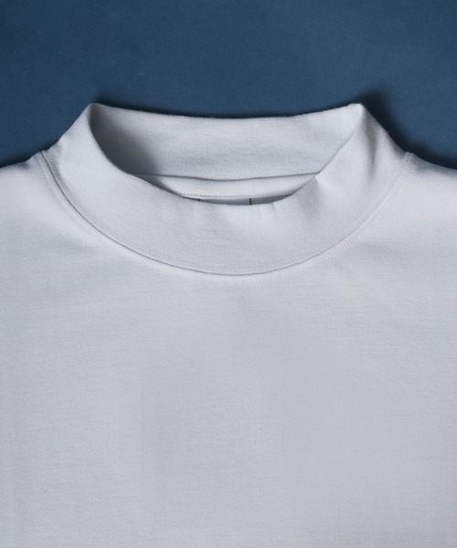 ANPAS（アンパス）の「Ponte Fabric Mockneck Shirt/エコポンチ モックネックシャツ ハイネックシャツ（Tシャツ/カットソー・メンズ・ホワイト/ライトグレー/ブラック・M/L）」の10枚目の写真