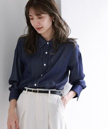 シャンブレーライクシンプルシャツ