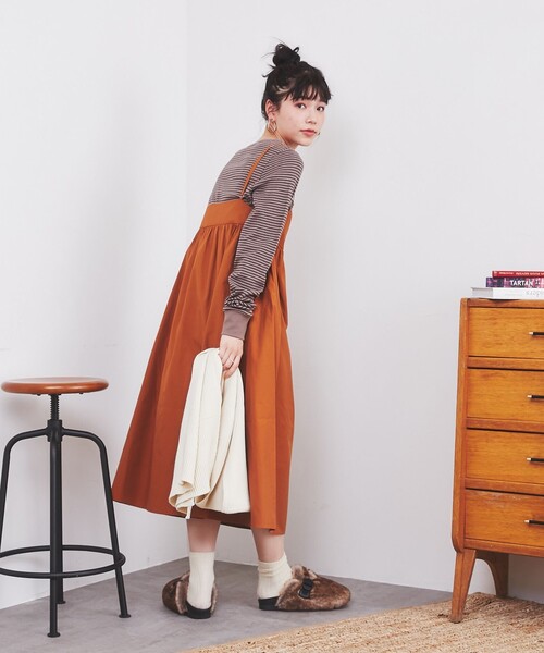 coen（コーエン）の「リブマフラー（マフラー・レディース・オフホワイト/ケリー/ロイヤルブルー/オレンジ・FREE）」の5枚目の写真