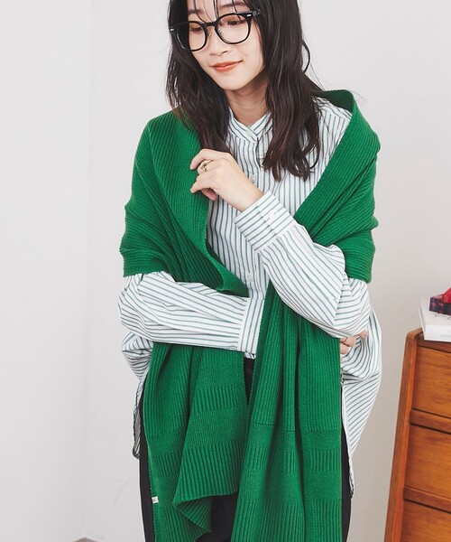 coen（コーエン）の「リブマフラー（マフラー・レディース・オフホワイト/ケリー/ロイヤルブルー/オレンジ・FREE）」の21枚目の写真