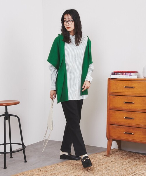 coen（コーエン）の「リブマフラー（マフラー・レディース・オフホワイト/ケリー/ロイヤルブルー/オレンジ・FREE）」の10枚目の写真