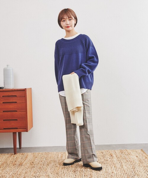 coen（コーエン）の「リブマフラー（マフラー・レディース・オフホワイト/ケリー/ロイヤルブルー/オレンジ・FREE）」の19枚目の写真