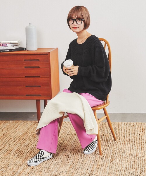 coen（コーエン）の「リブマフラー（マフラー・レディース・オフホワイト/ケリー/ロイヤルブルー/オレンジ・FREE）」の17枚目の写真