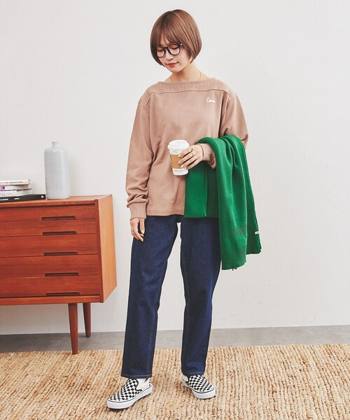 coen（コーエン）の「リブマフラー（マフラー・レディース・オフホワイト/ケリー/ロイヤルブルー/オレンジ・FREE）」の6枚目の写真