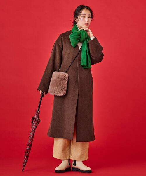 coen（コーエン）の「リブマフラー（マフラー・レディース・オフホワイト/ケリー/ロイヤルブルー/オレンジ・FREE）」の18枚目の写真