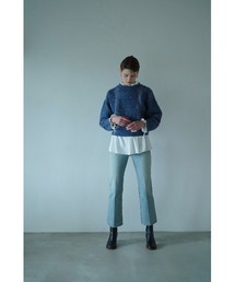 CLANE クラネ CENTER PRESS STRAIGHT DENIM 1 Transcend Federal Extra Long Slim Straight Jean - Cellar - PAIGE