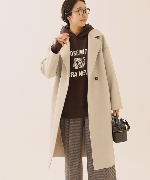 HARRIS WHARF LONDON(ハリスワーフロンドン)の「■■■《追加》《別注》【HARRIS WHARF LONDON】dropped should:コート(その他アウター・レディース・ブラック/パープル/アイボリー・40)」の2枚目の写真