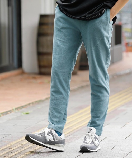 Beno（ビーノ）の「マイクロフリース リラックステーパードパンツ（スウェットパンツ・メンズ・ブラック/オフホワイト/ライトパープル/グレイッシュブルー/チャコールグレー/ネイビー/グリーン/グレイッシュベージュ・S/M/XL/L）」の7枚目の写真