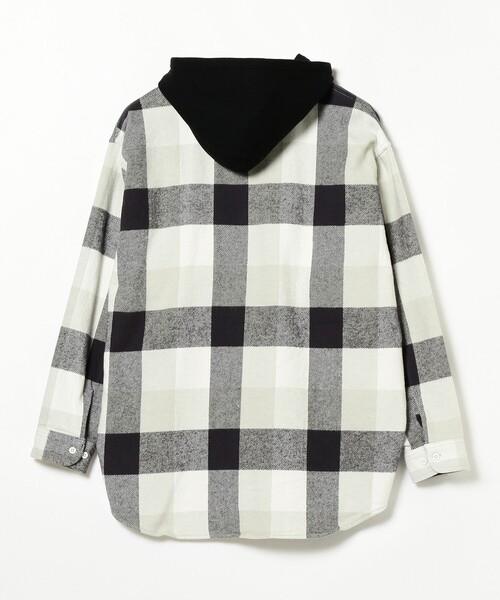 BEAMS（ビームス）の「BEAMS / ネルチェック イージーフィット フーディ シャツ（シャツ/ブラウス・メンズ・ブラウン/グレー・S/M/L/XL）」の20枚目の写真
