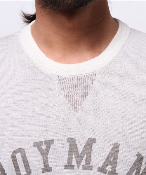 OUTLET(アウトレット)の「【WHO'S WHO gallery】BYカレッジニット(ニット/セーター・メンズ・ホワイト/ネイビー/グリーン・MEDIUM/LARGE/SMALL)」の7枚目の写真