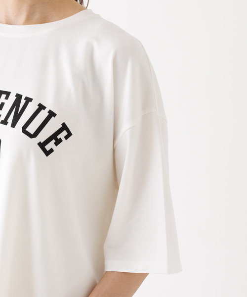 abahouse mavie（アバハウスマヴィ）の「オーバーサイズロゴT（Tシャツ/カットソー・レディース・ホワイト/チャコールグレー・フリー）」の10枚目の写真