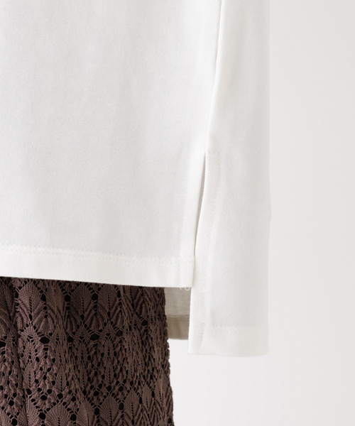 abahouse mavie（アバハウスマヴィ）の「オーバーサイズロゴT（Tシャツ/カットソー・レディース・ホワイト/チャコールグレー・フリー）」の12枚目の写真