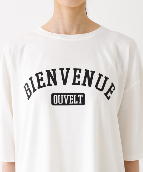 abahouse mavie（アバハウスマヴィ）の「オーバーサイズロゴT（Tシャツ/カットソー・レディース・ホワイト/チャコールグレー・フリー）」の13枚目の写真