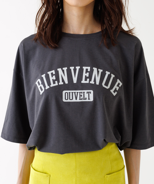 abahouse mavie（アバハウスマヴィ）の「オーバーサイズロゴT（Tシャツ/カットソー・レディース・ホワイト/チャコールグレー・フリー）」の18枚目の写真