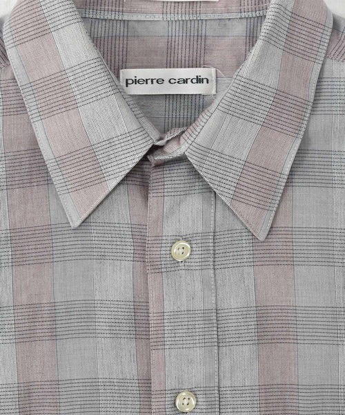 pierre cardin(ピエールカルダン)の「【ヴィンテージ古着】80s pierre cardin / ピエールカルダン チェック柄 長袖シャツ(シャツ/ブラウス・メンズ・グレー・MEDIUM)」の4枚目の写真