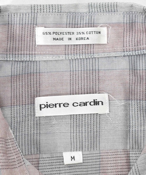 pierre cardin(ピエールカルダン)の「【ヴィンテージ古着】80s pierre cardin / ピエールカルダン チェック柄 長袖シャツ(シャツ/ブラウス・メンズ・グレー・MEDIUM)」の3枚目の写真