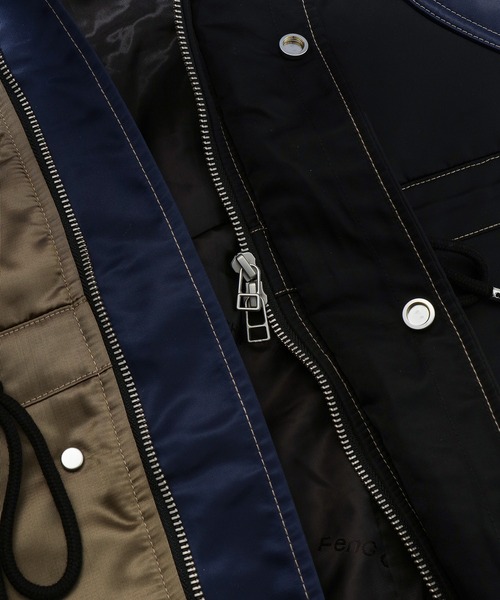 Feng Chen Wang（フェン・チェン・ワン）の「Contrast colour hooded coat（その他アウター・メンズ・ブラック系その他・S/M）」の8枚目の写真