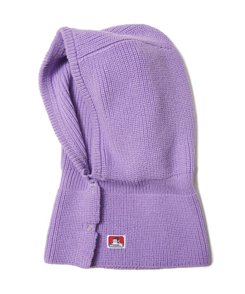 BEN DAVIS(ベンデイビス)の「《BEN DAVIS》KNIT HOODIE/BALACLAVA バラクラバ(ニットキャップ/ビーニー・レディース・ブラック/ベージュ/パープル/レッド/ブルー/グリーン・FREE)」の2枚目の写真