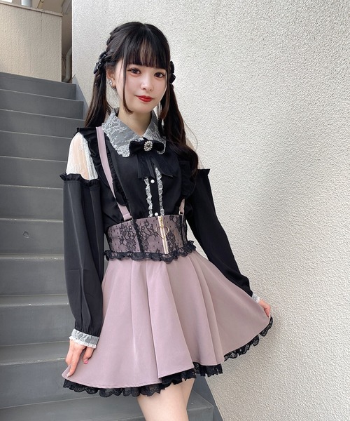 ROJITA(ロジータ)の「ハートジップフレアスカート(スカート・レディース・ピンク/ブラック/グレー・FREE)」の3枚目の写真